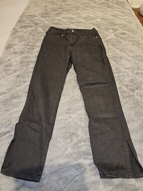 EUC Good American Black Straight-Leg Jeans